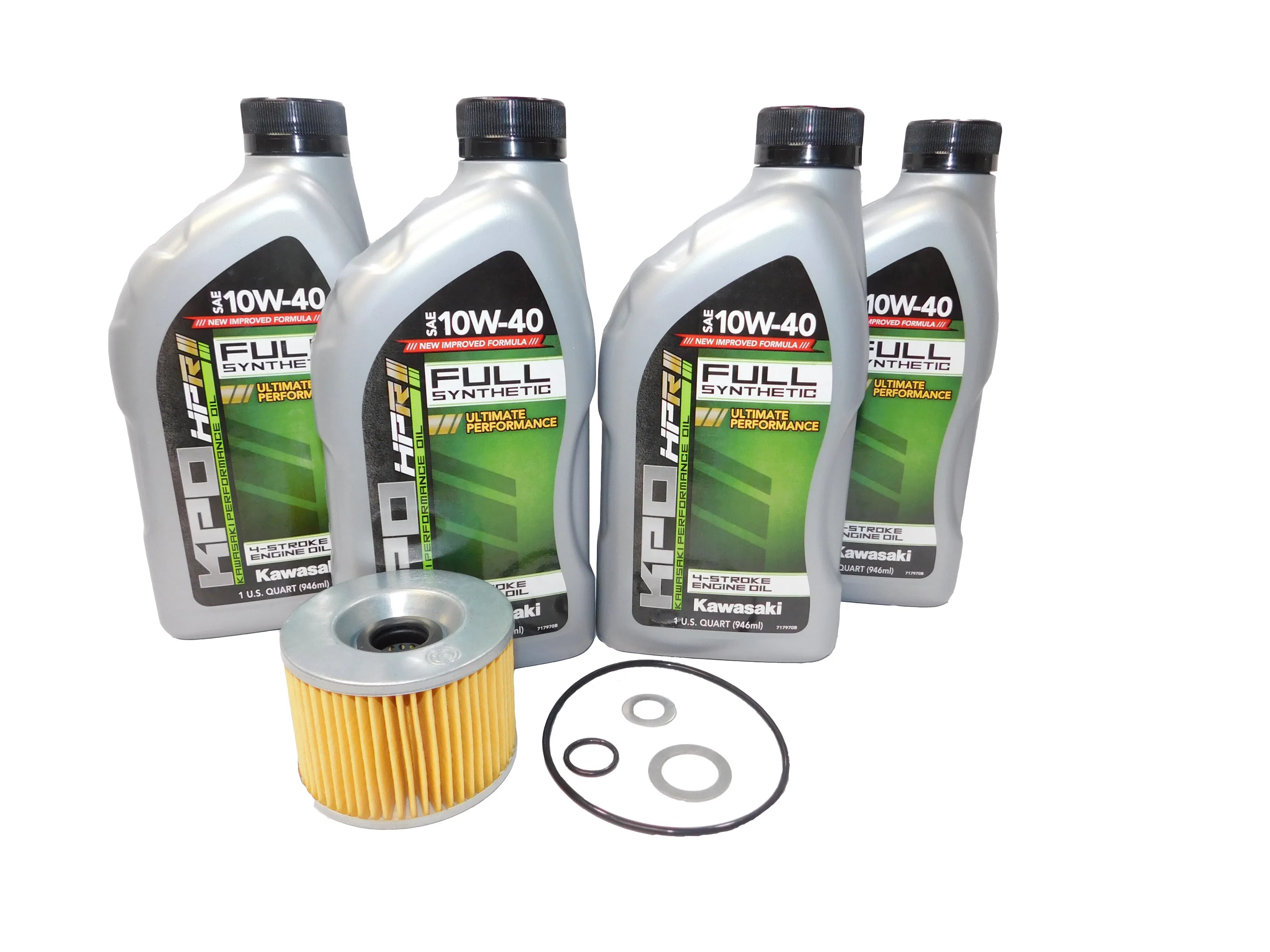 1987-1990 Kawasaki Ninja 750R ZX750F F OEM Full Synthetic Oil Change Kit KAW117