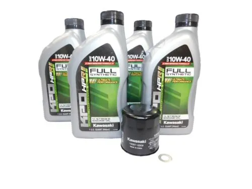 1994-2003 Kawasaki Ninja ZX-9R ZX900 OEM Full Synthetic Oil Change Kit KAW107