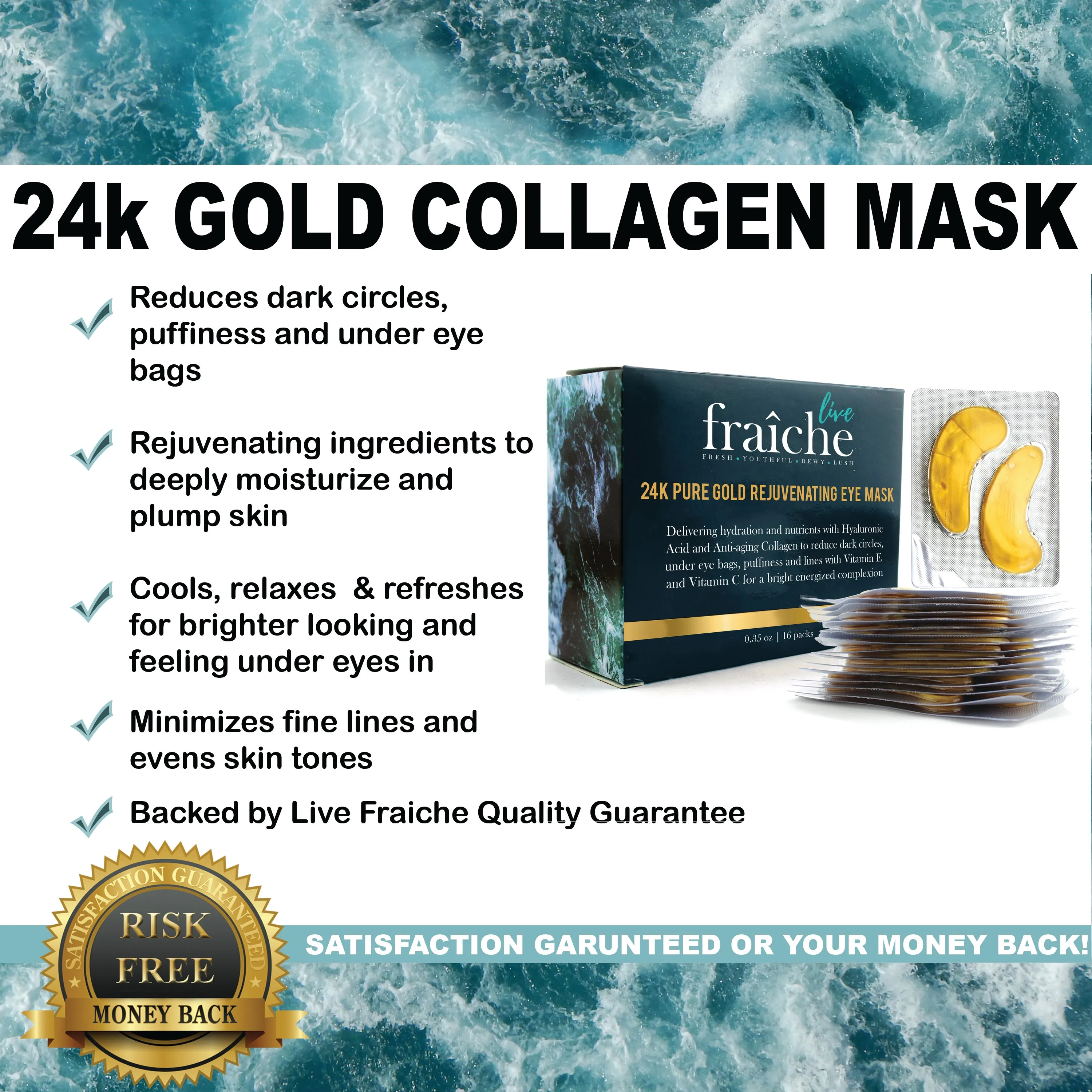 24k Gold Rejuvenating Under Eye Mask