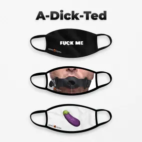 Adam4Adam Face Mask 3-Pack Shake A-Dick-Ted