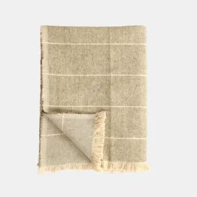 Brushed Wild Stripe Blanket - Khaki