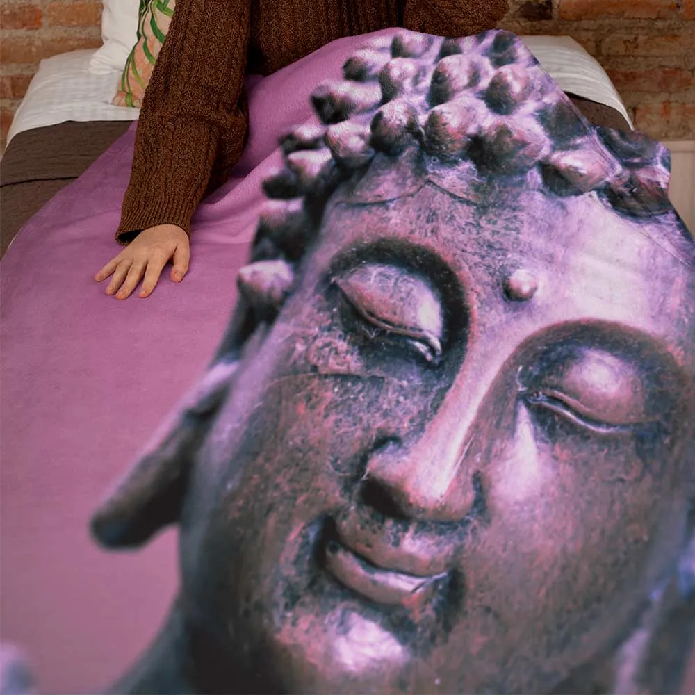 Buddha face printed blankets