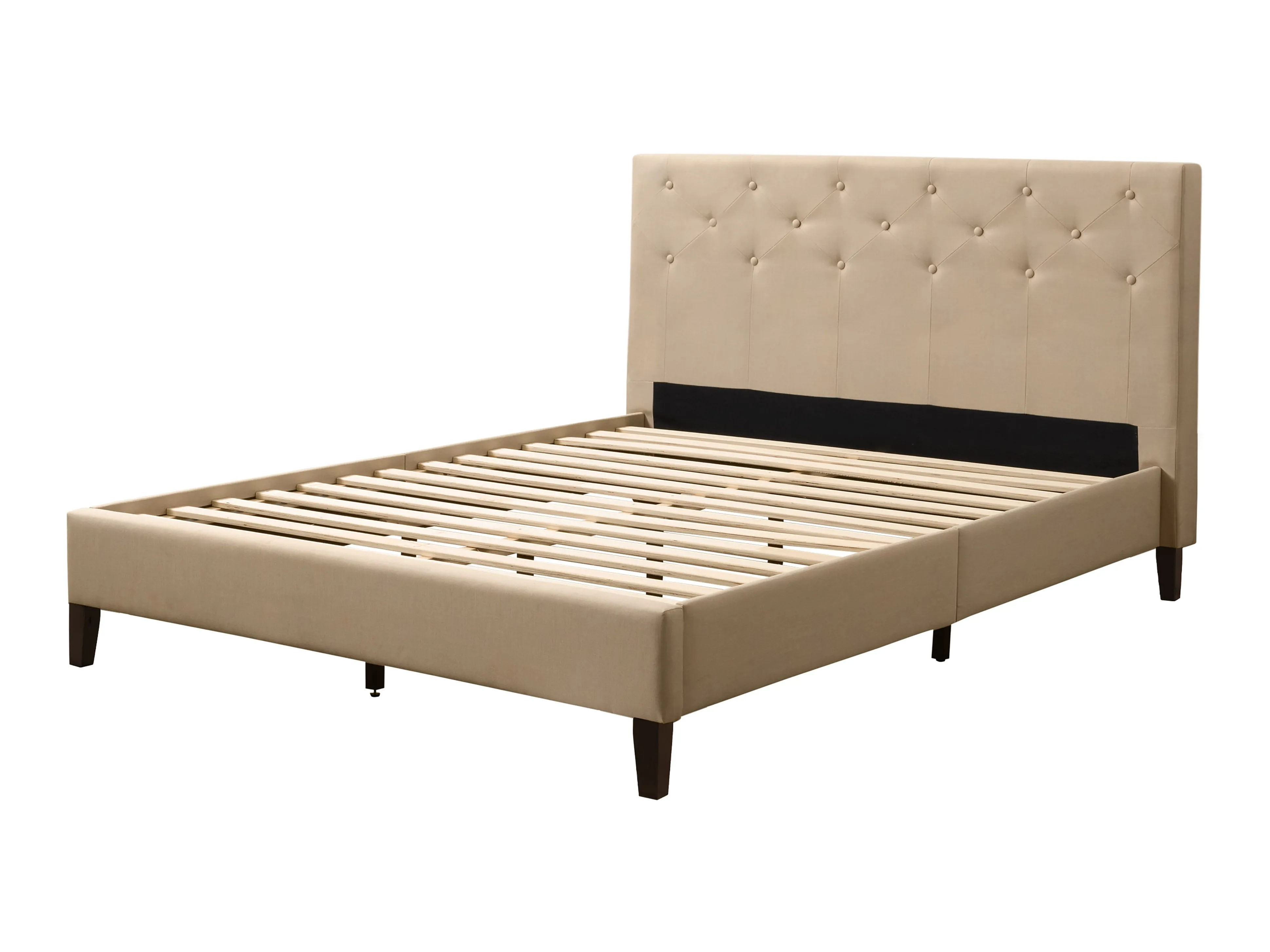 Button-Tufted Upholstered Single / Twin Bed