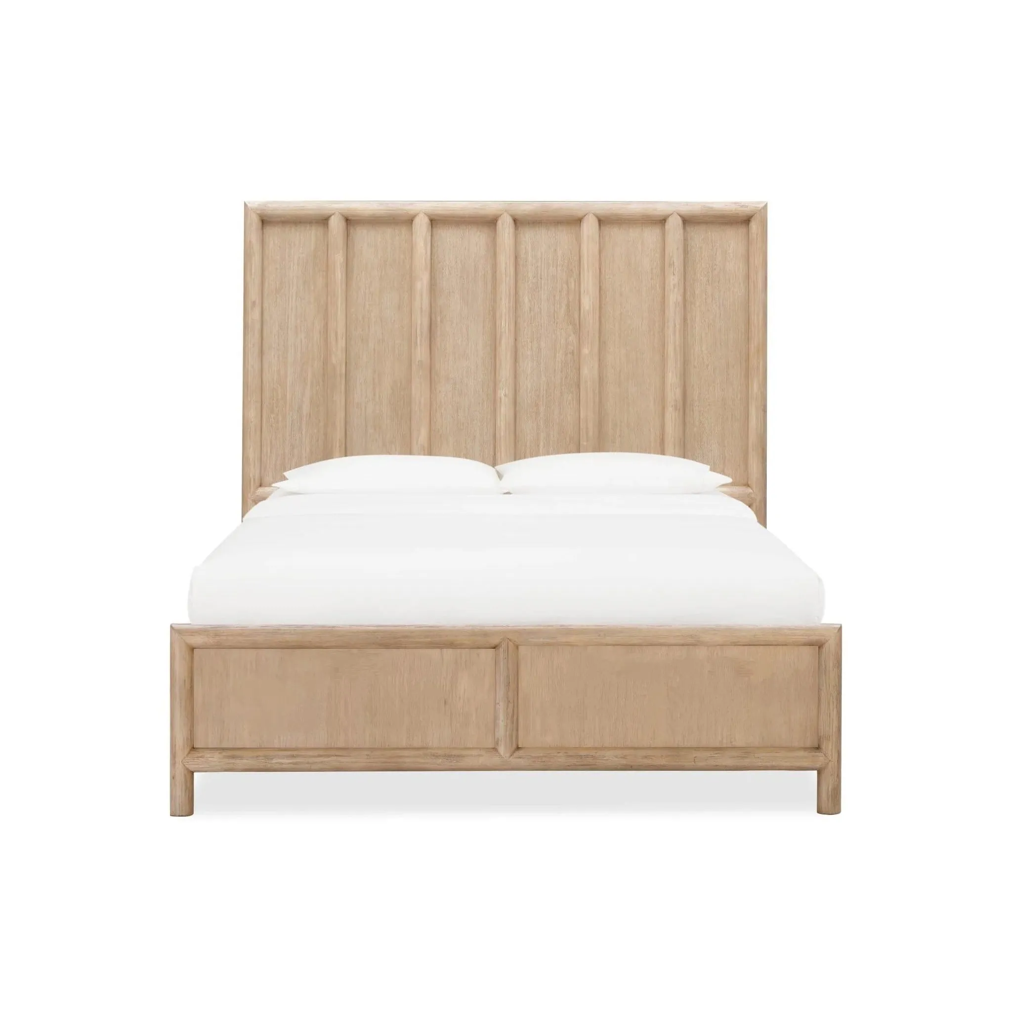 Dorsey Wooden Panel Bed in Granola