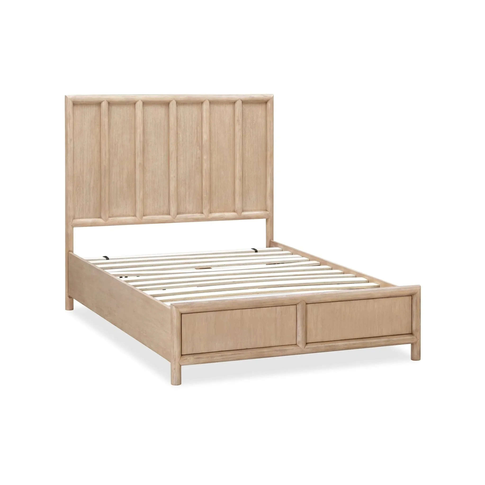 Dorsey Wooden Panel Bed in Granola