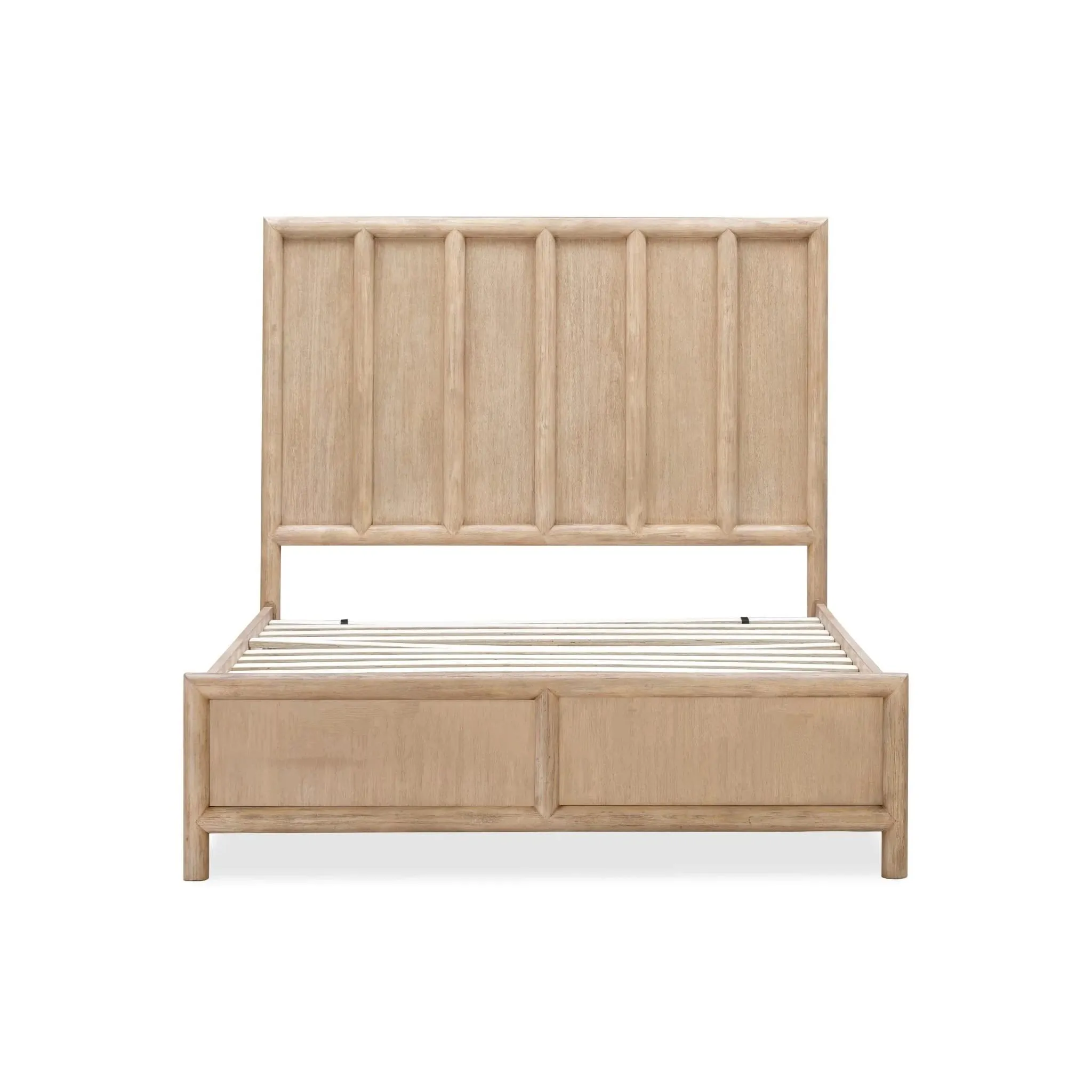 Dorsey Wooden Panel Bed in Granola