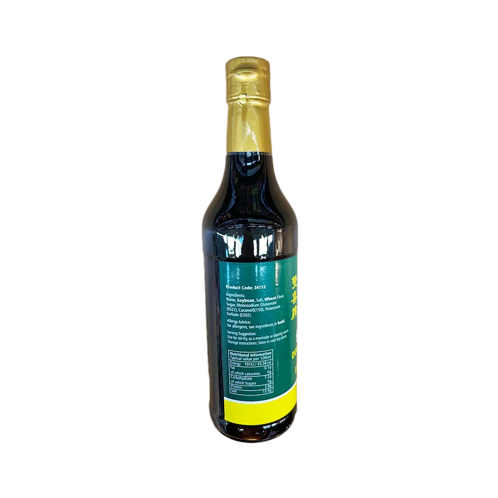 DOUBLE HAPPINESS Less Salt Light Soy Sauce 500ml