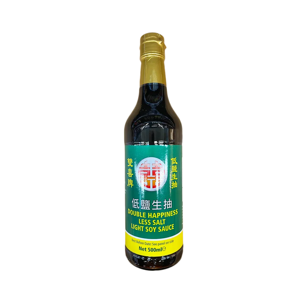 DOUBLE HAPPINESS Less Salt Light Soy Sauce 500ml