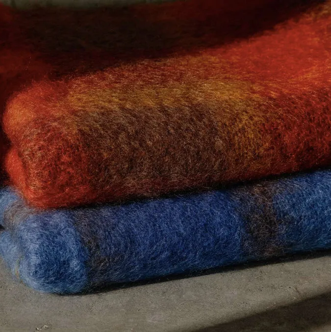 Drumin Flame Mohair Throw