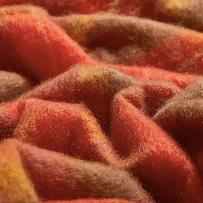 Drumin Flame Mohair Throw