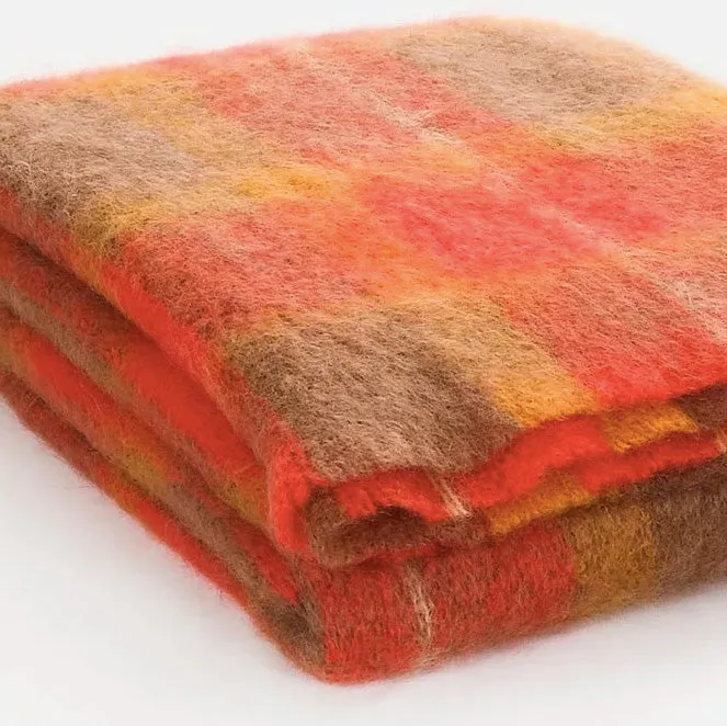 Drumin Flame Mohair Throw