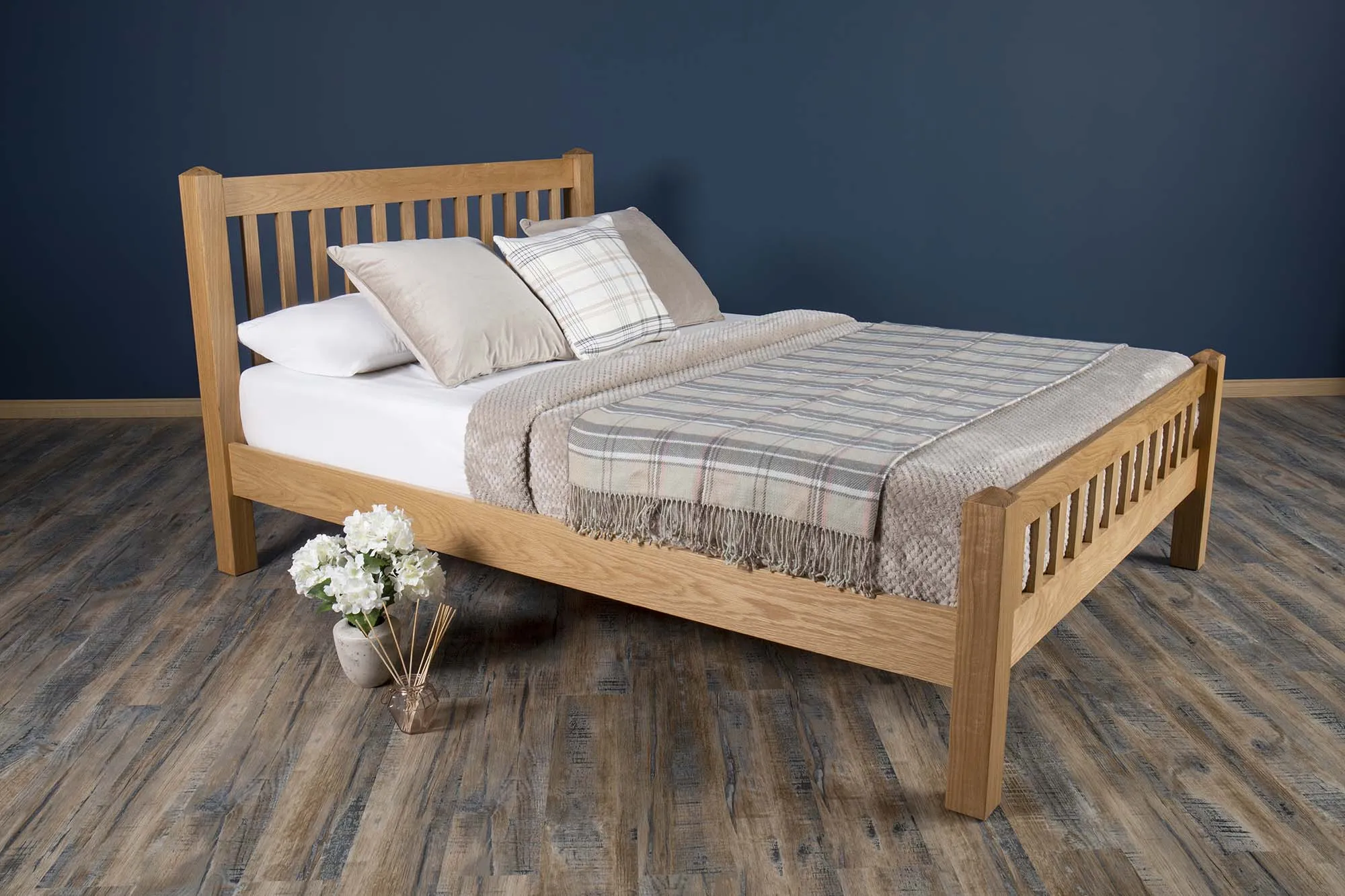 Emporia Solid Natural Oak Bed Frame - 4ft Small Double