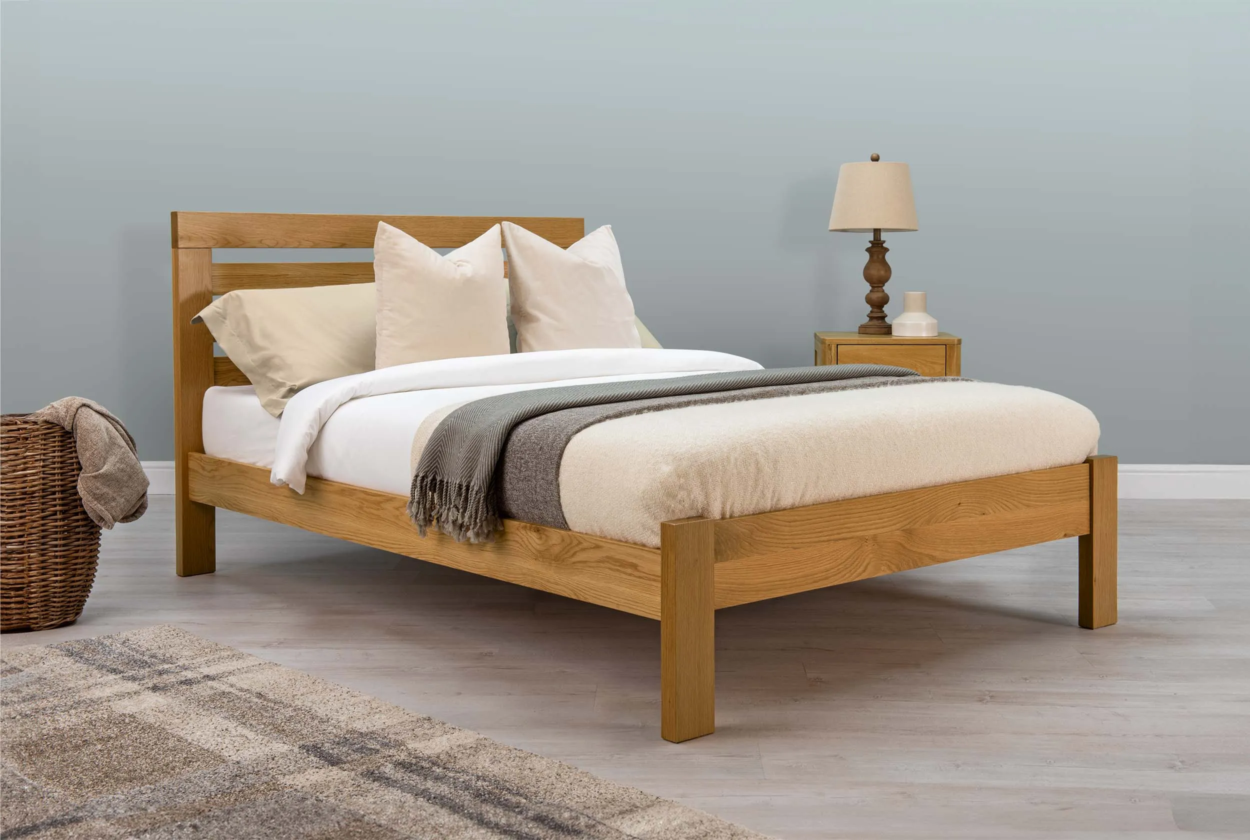 Goodwood Solid Natural Oak Bed Frame - 4ft6 Double