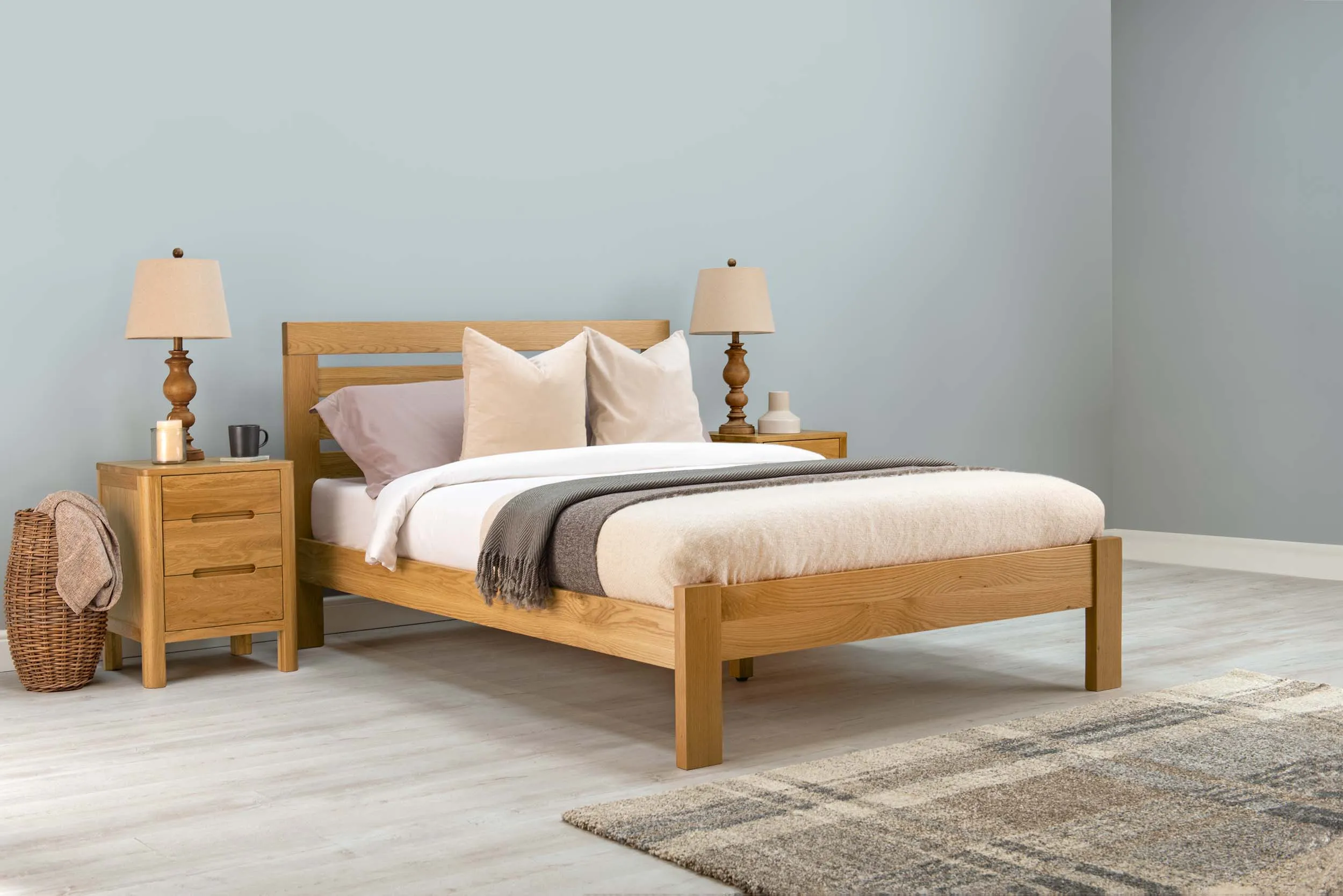 Goodwood Solid Natural Oak Bed Frame - 4ft6 Double