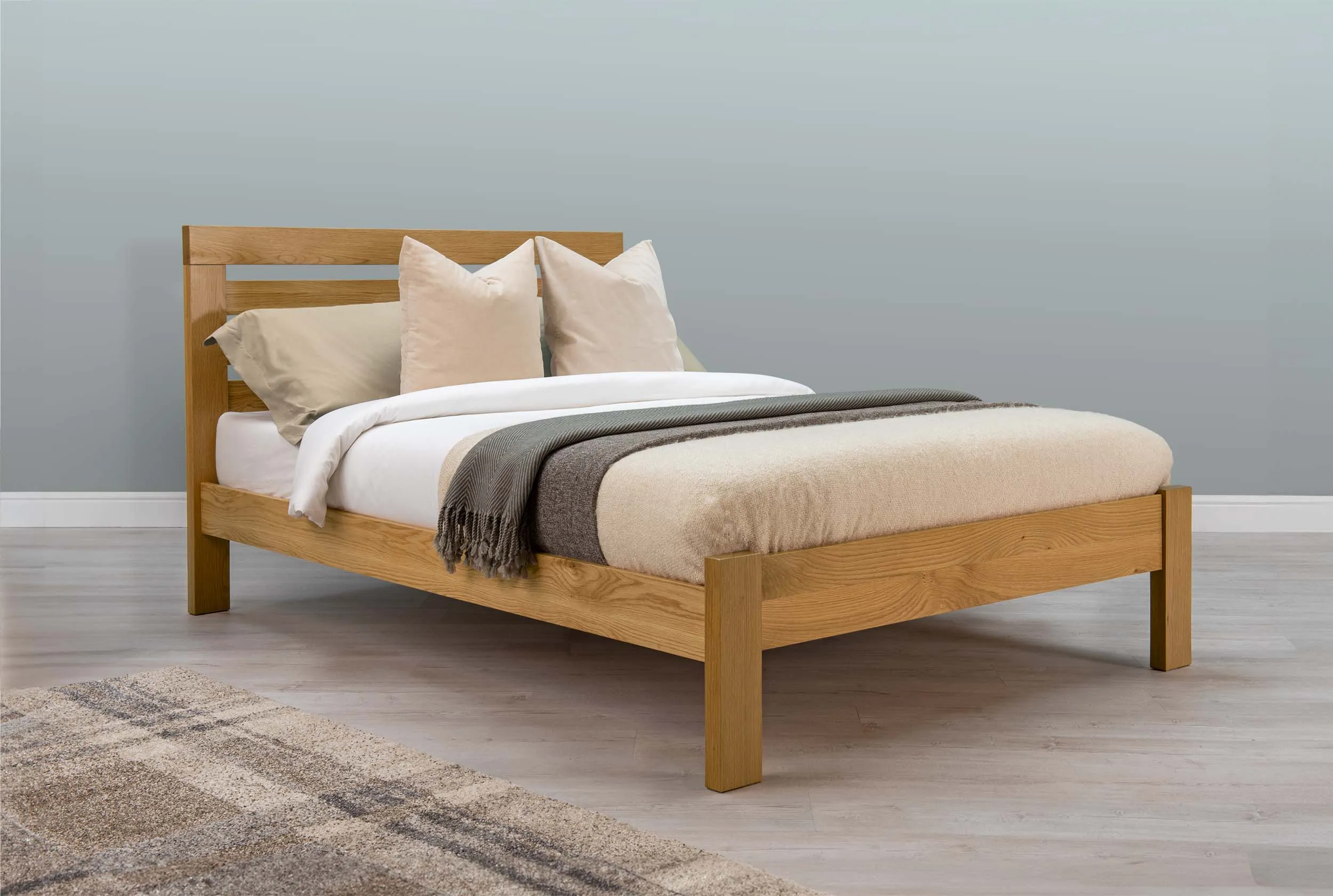 Goodwood Solid Natural Oak Bed Frame - 4ft6 Double