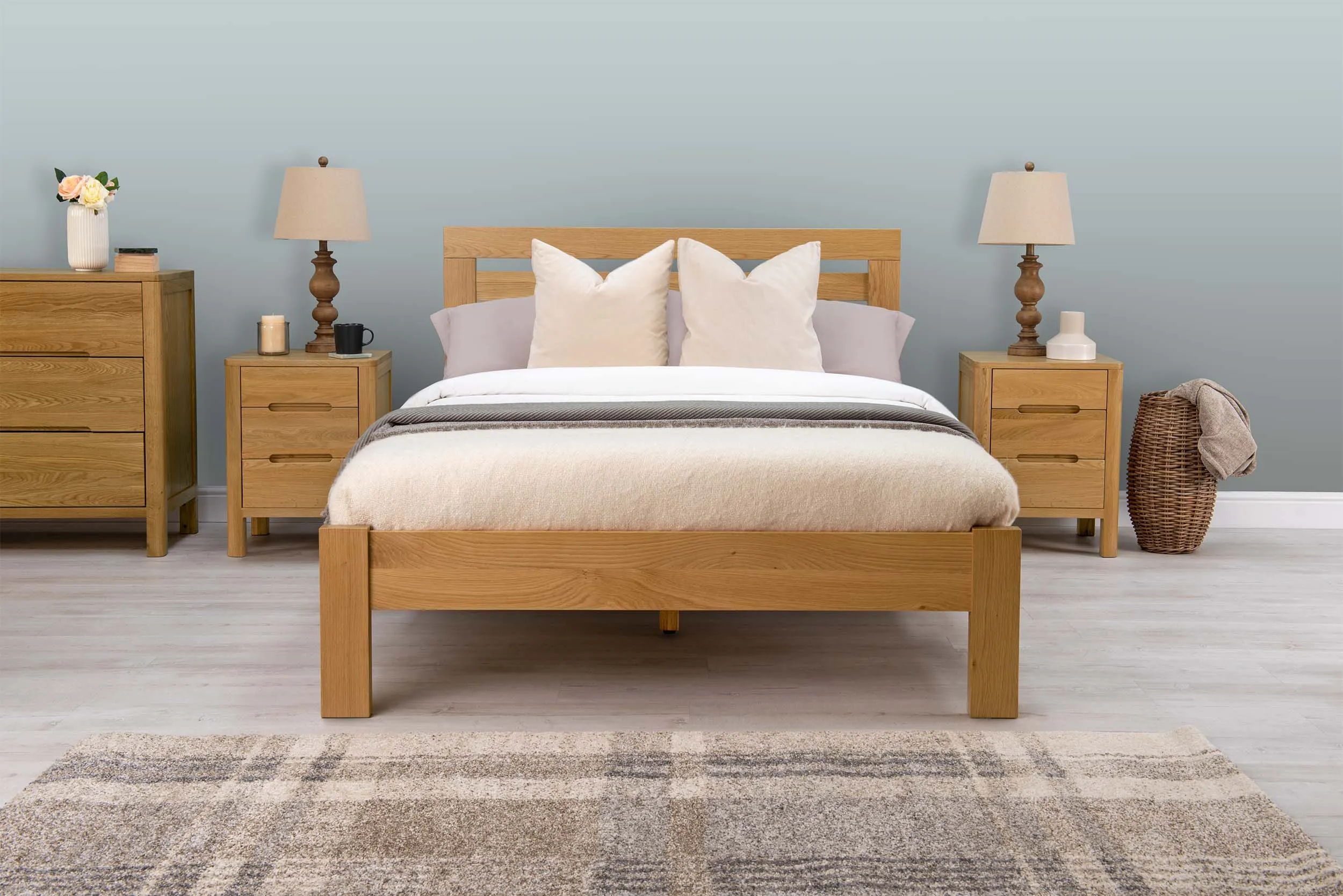 Goodwood Solid Natural Oak Bed Frame - 4ft6 Double