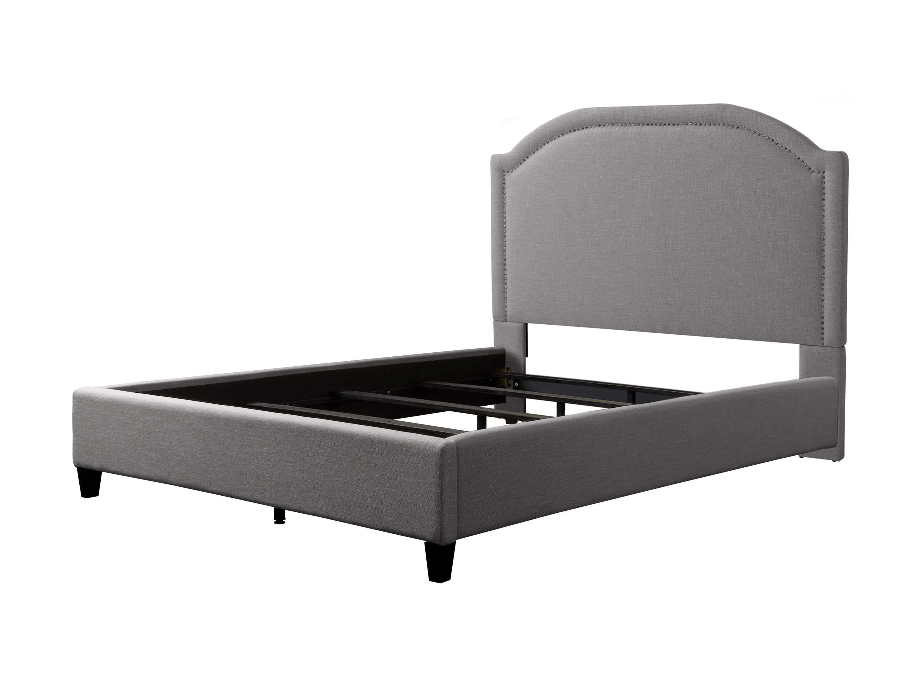 Grey Upholstered King Bed