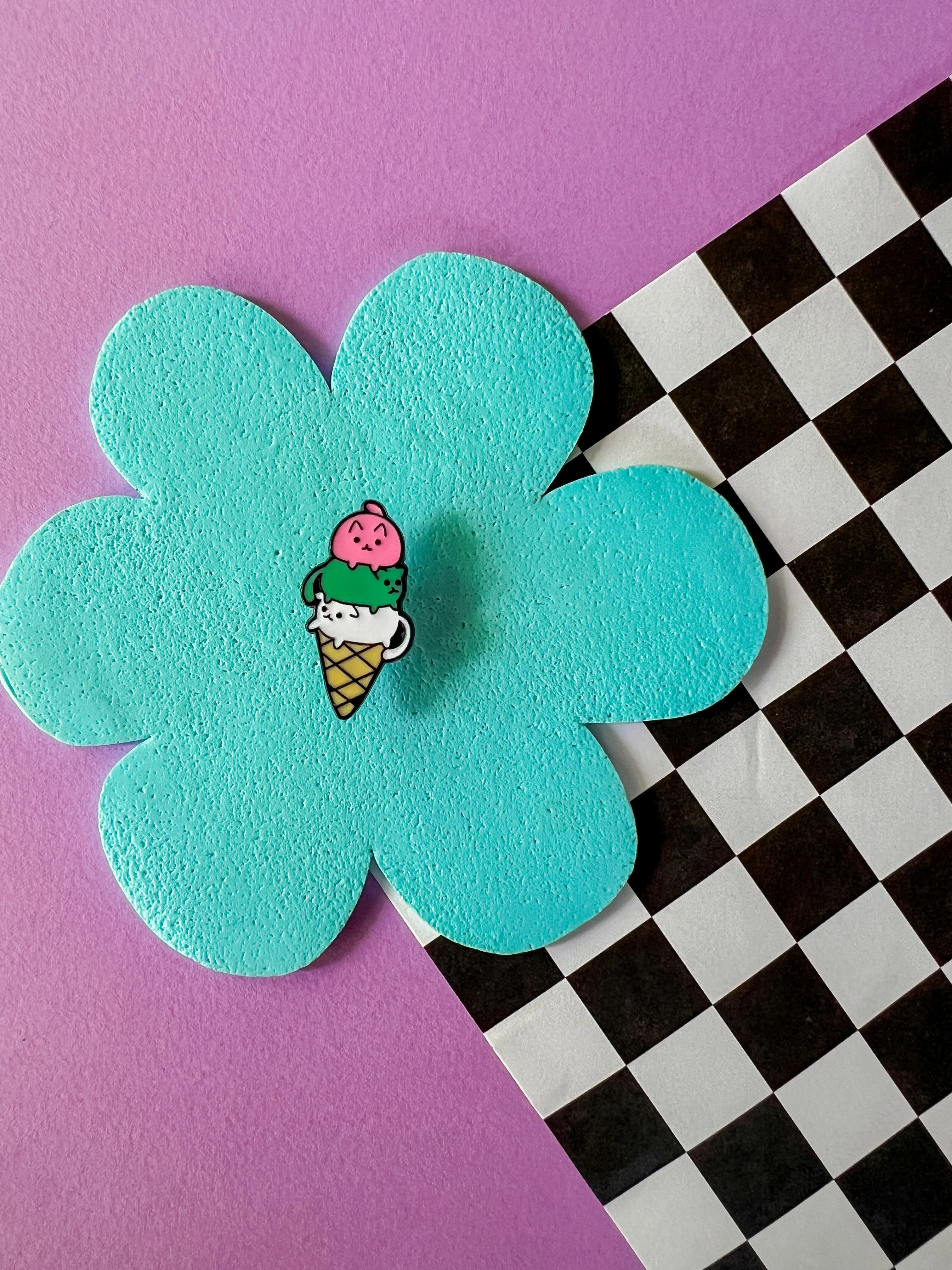 Ice Cream Kittens  | Enamel Pin