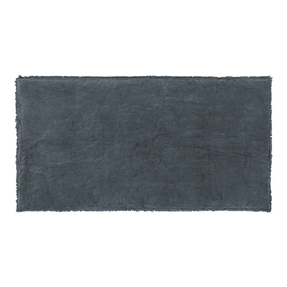 Jaye Cotton Velvet Filled Bedspread Slate