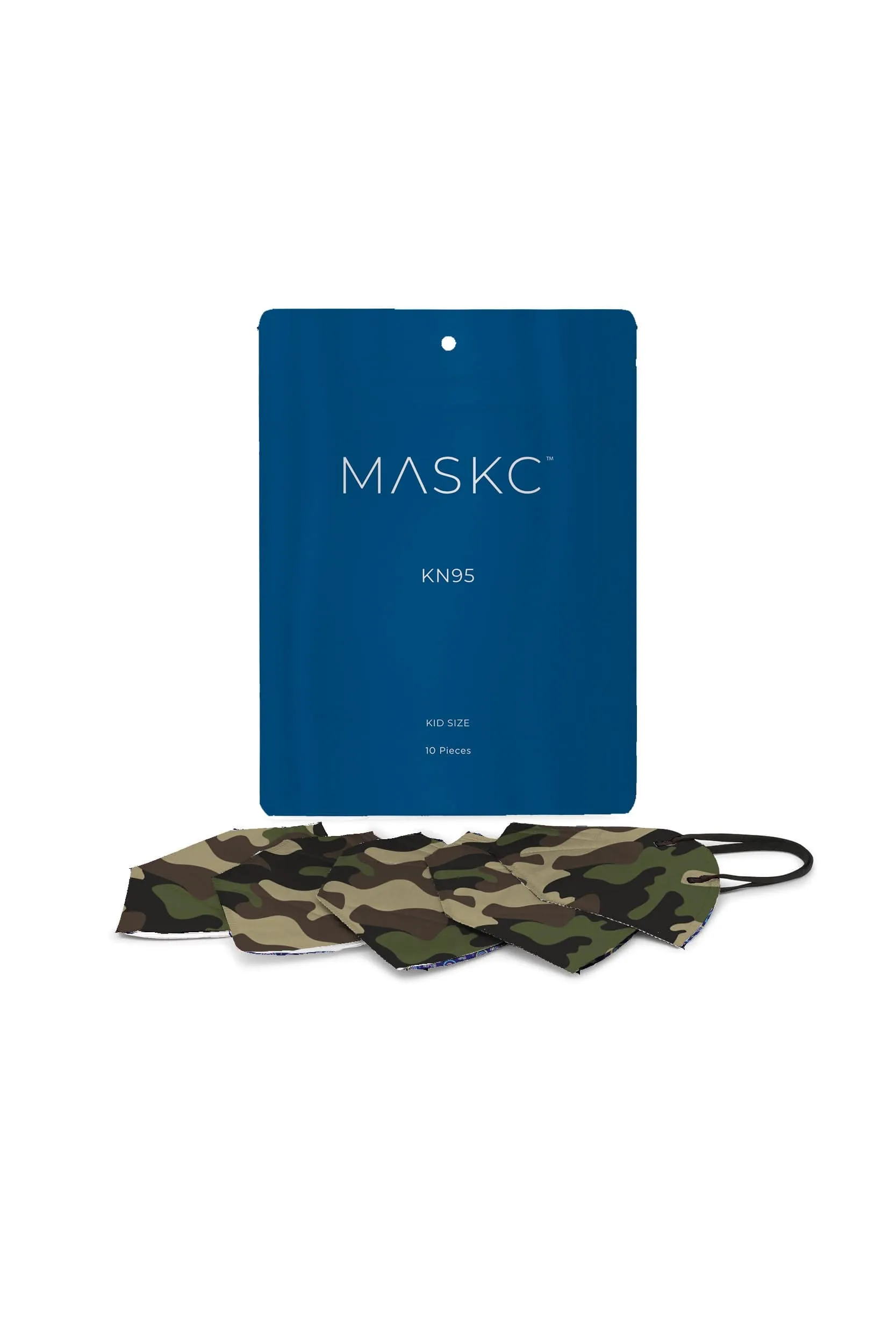 Kids - Green Camo KN95 Face Masks