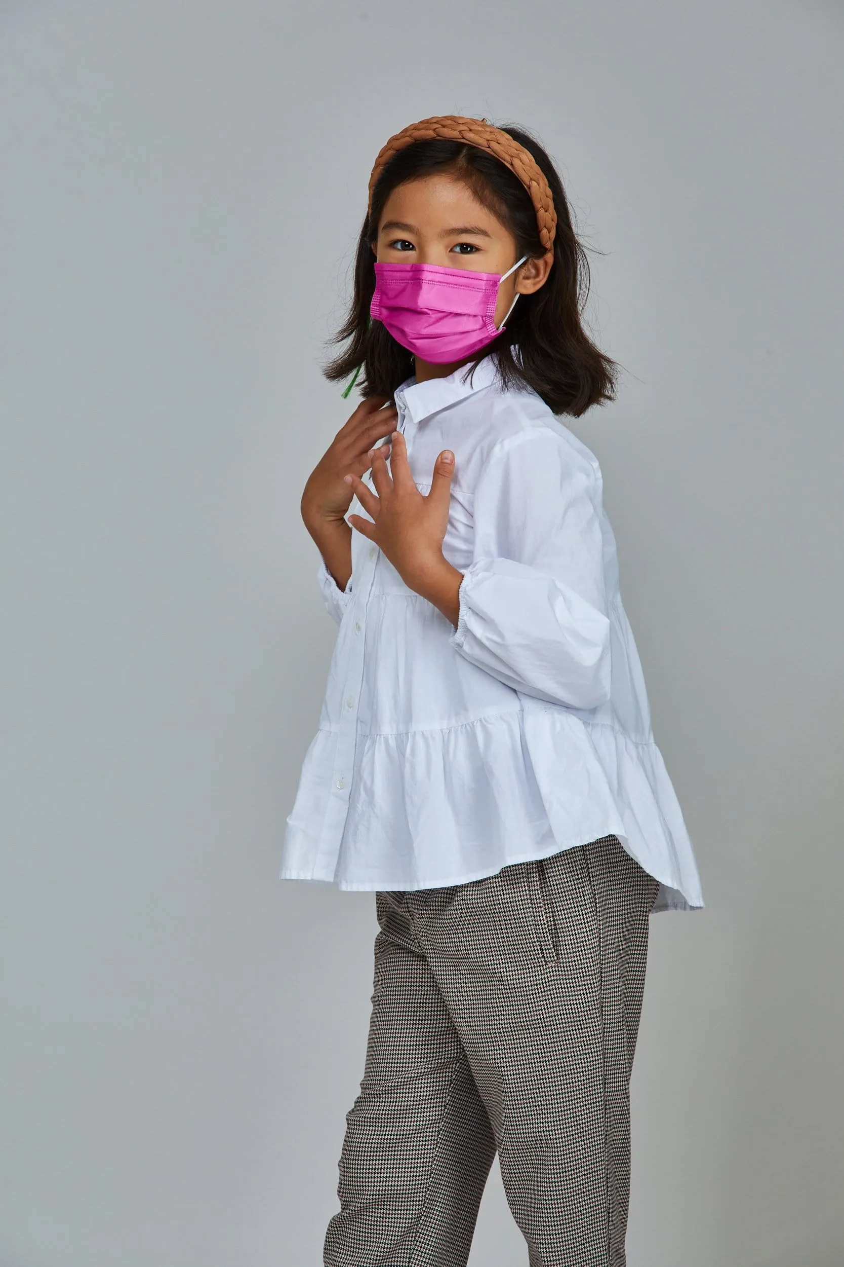 Kids - Magenta Face Masks - 10 Pack