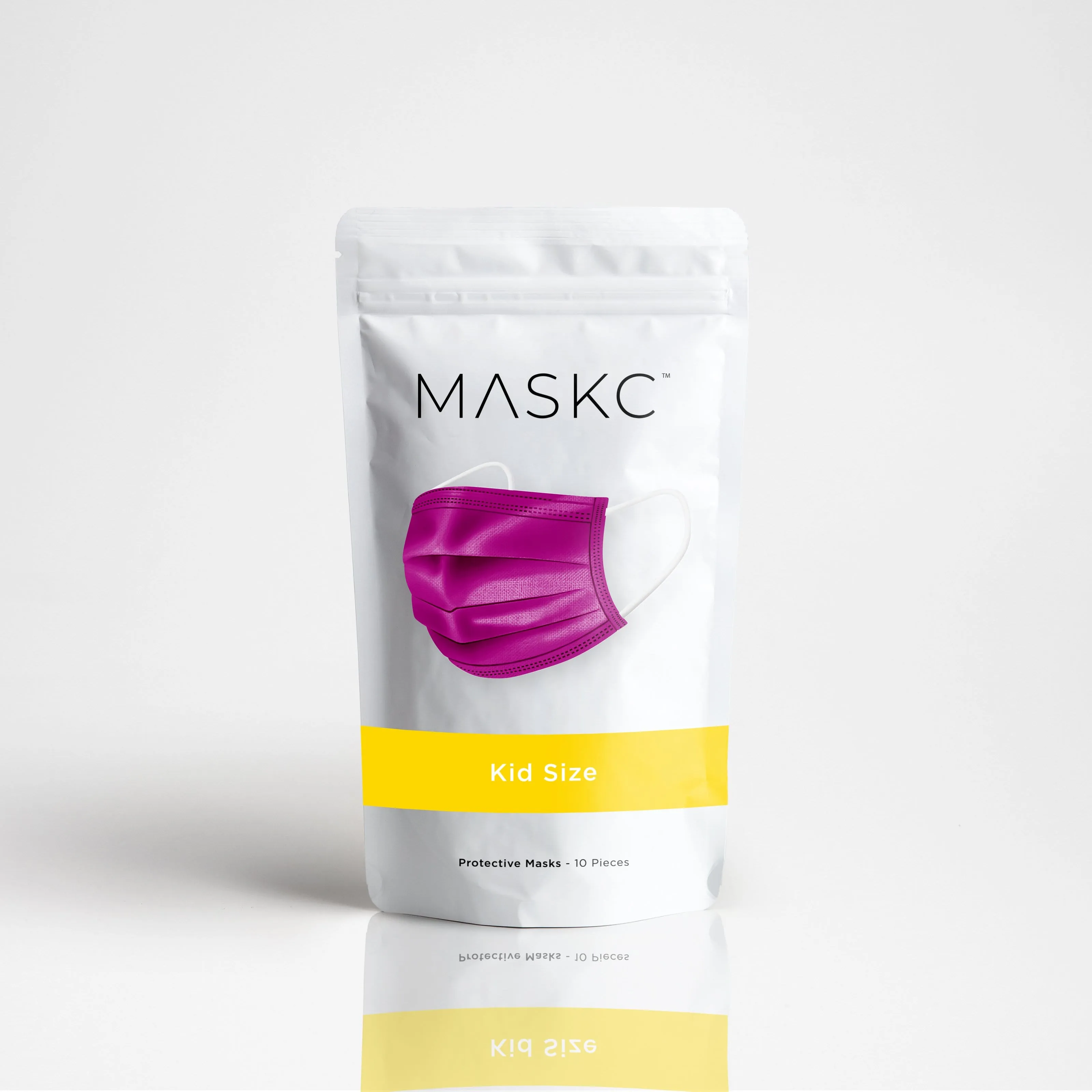 Kids - Magenta Face Masks - 10 Pack