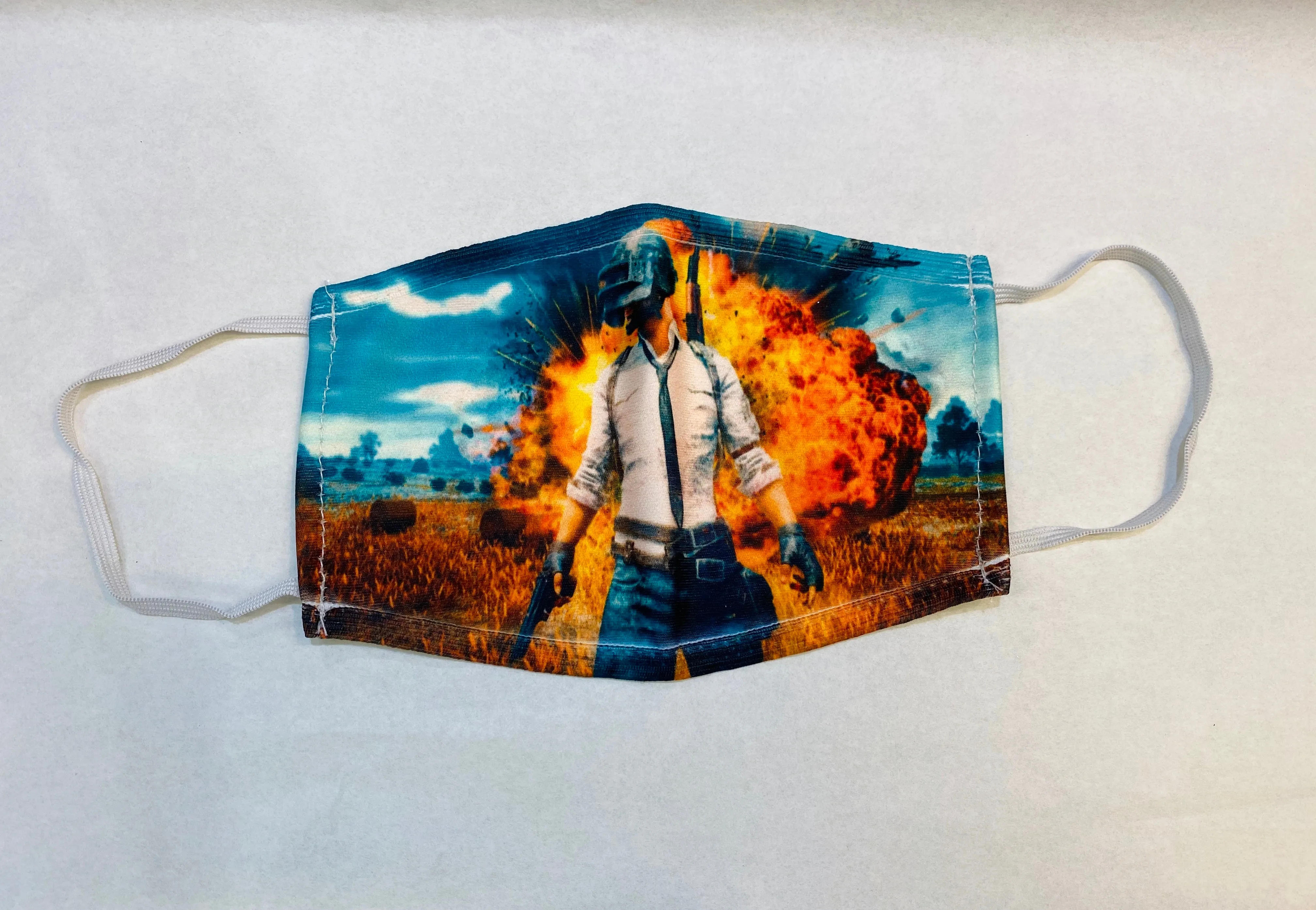 Kid's PUBG Mobile Characters Unisex Digital Printed Cloth Face Masks