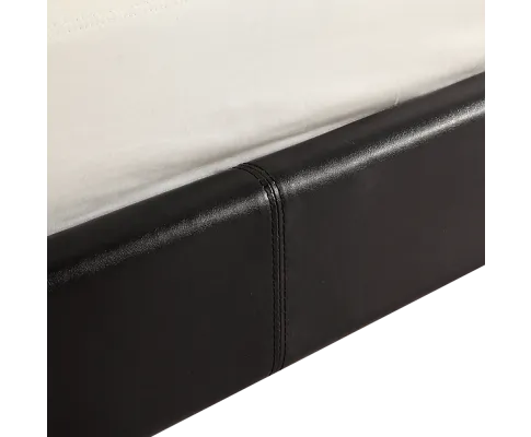 King PU Leather Bed Frame Black