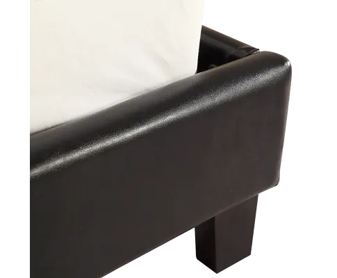 King PU Leather Bed Frame Black