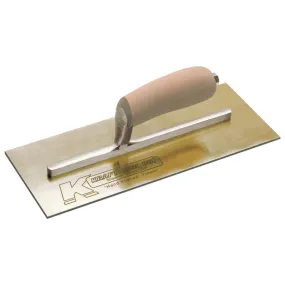 Kraft Tools 11-1/2 x 4-3/4 Golden Stainless Steel Trowel with Camel Back Wood Handle