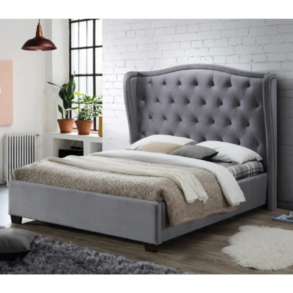 Lauren Fabric Bed – 4’6 Grey