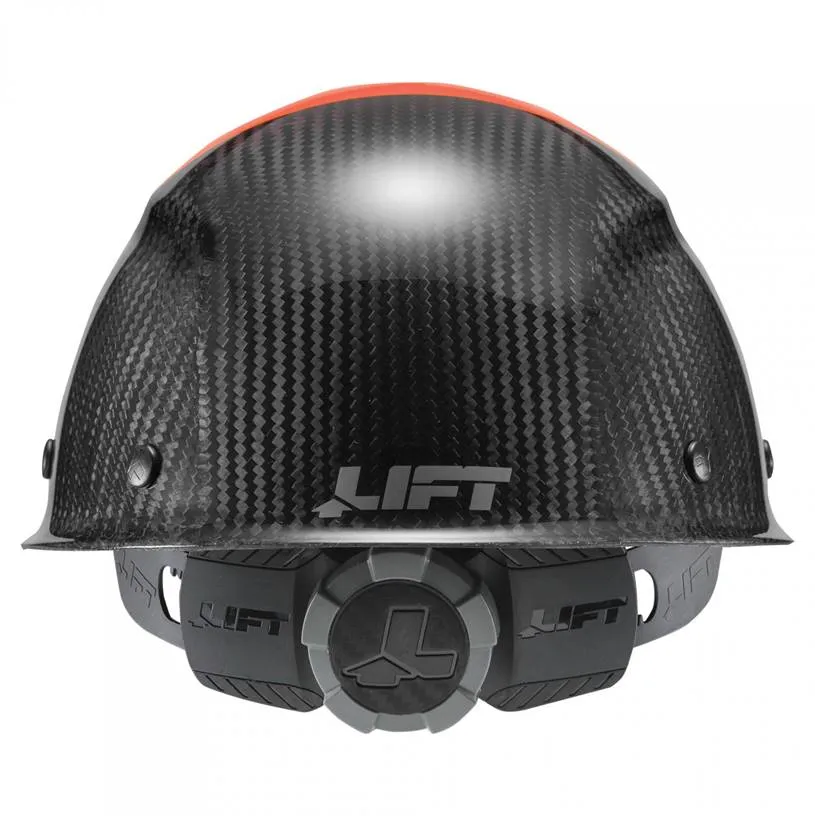 Lift Safety Dax 50/50 Carbon Fiber Cap Hard Hat Orange-Black HDC50C-19OC