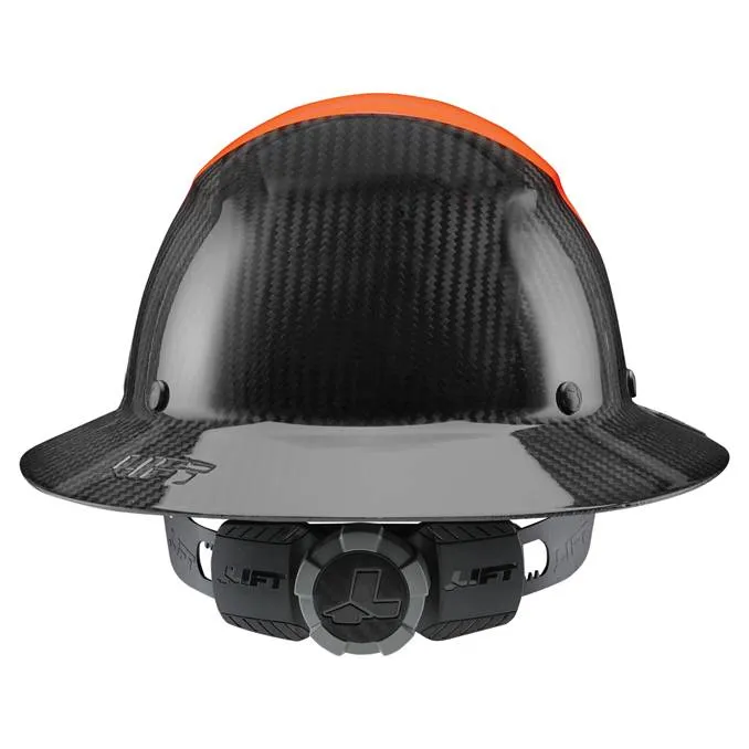 Lift Safety Dax 50/50 Carbon Fiber Full Brim Hard Hat Orange-Black HDF50C-19HC