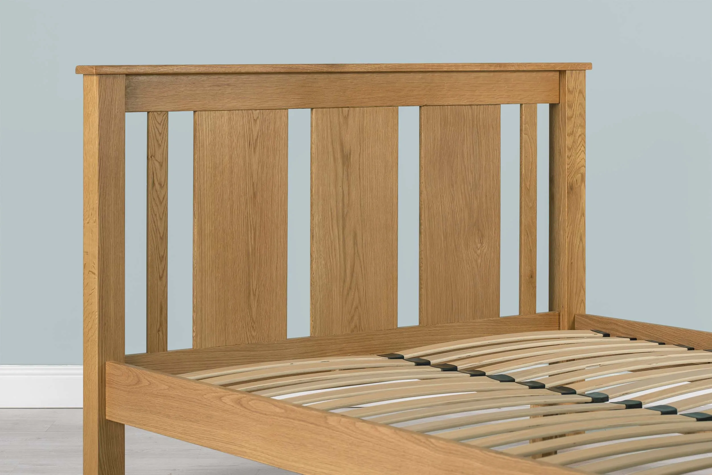 Lyon Solid Natural Oak Bed Frame - 4ft6 Double