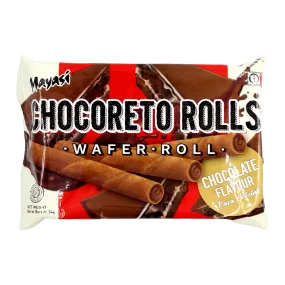 Mayasi Chocoreto Wafer Roll Chocolate Flv 34g