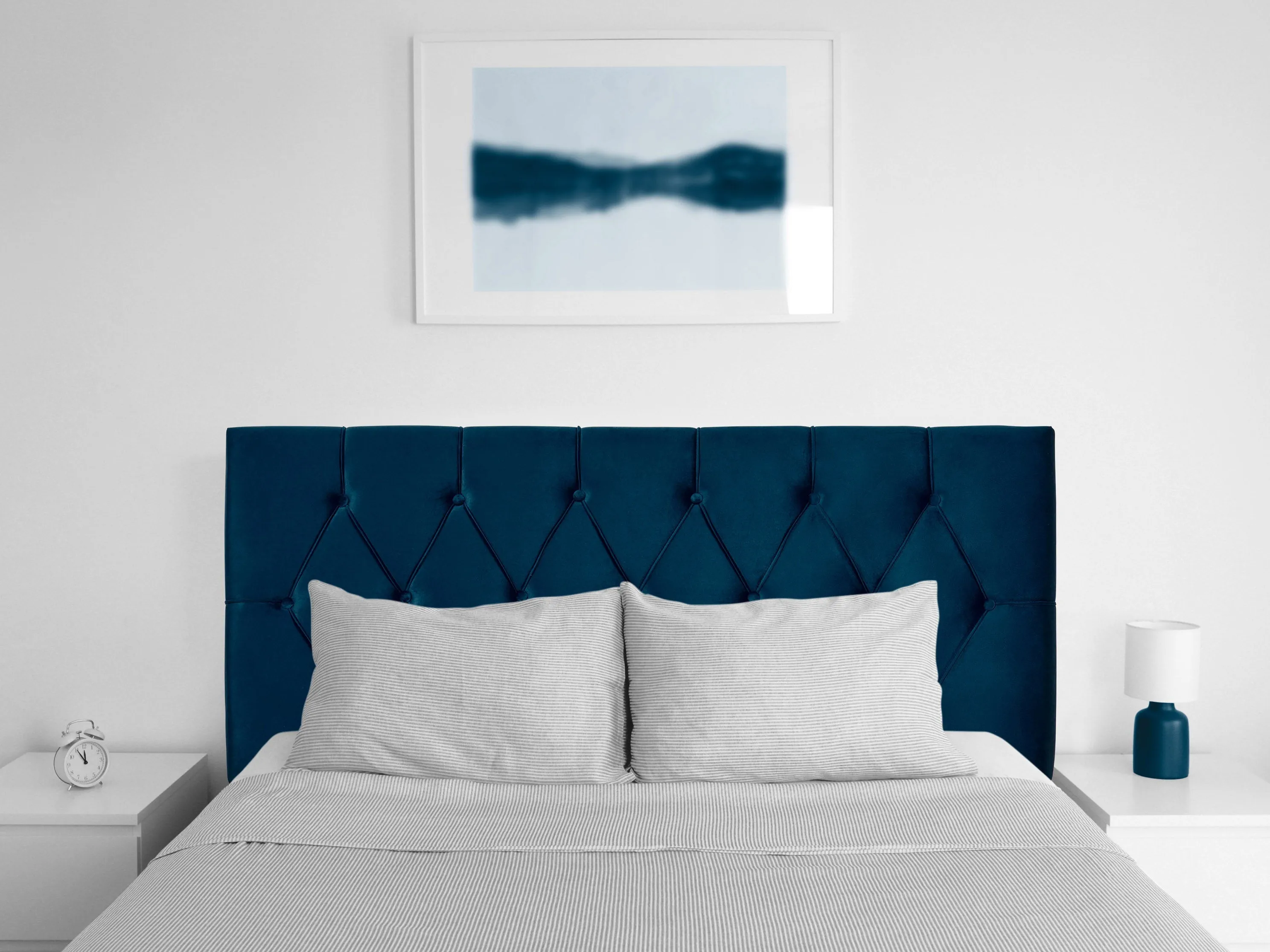 Navy Blue Velvet Full/Double Headboard