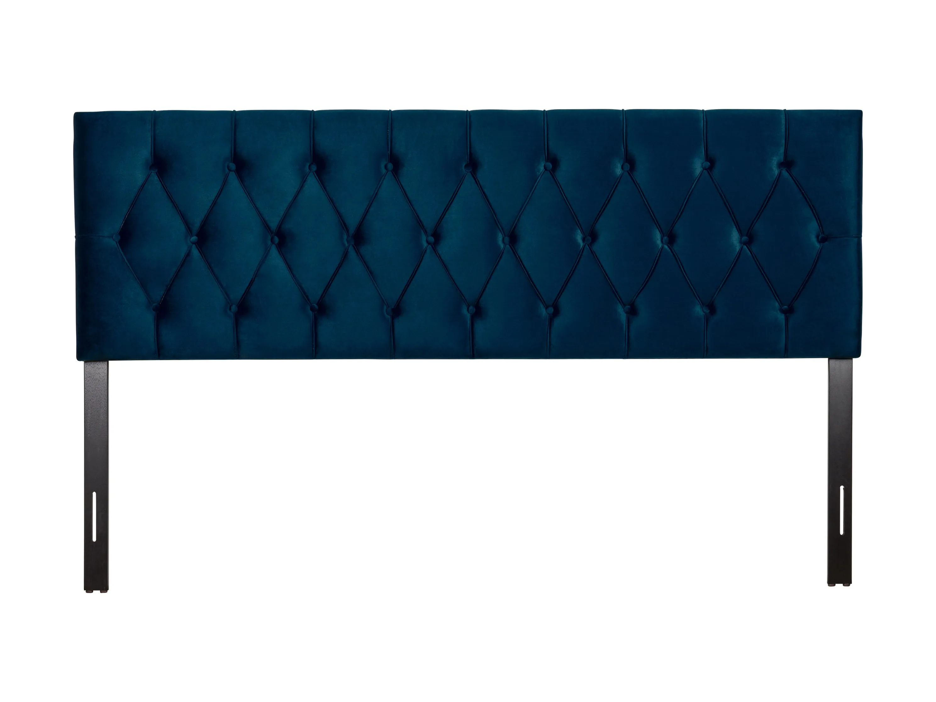 Navy Blue Velvet King Headboard