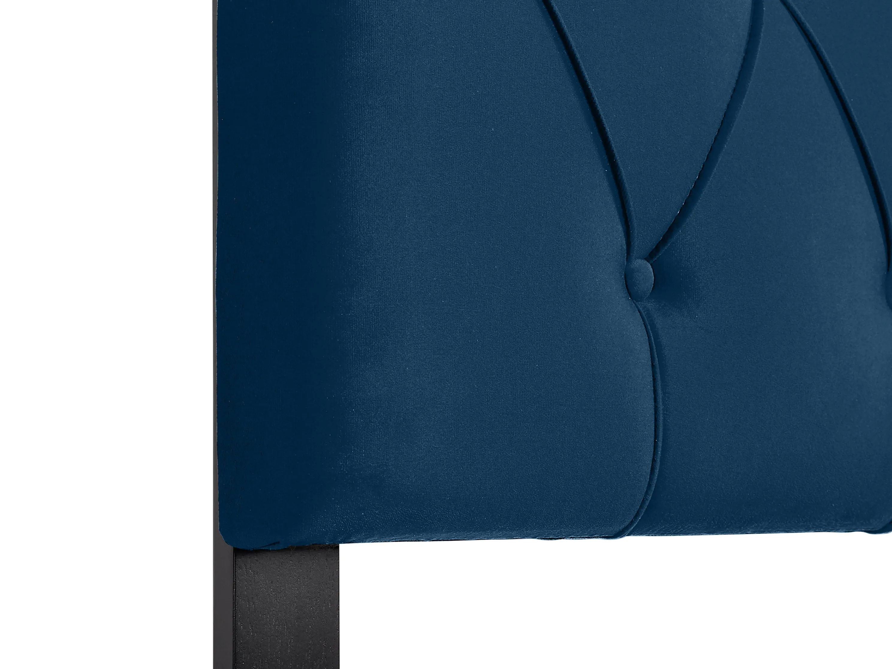 Navy Blue Velvet Queen Headboard