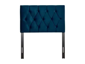 Navy Blue Velvet Twin/Single Headboard