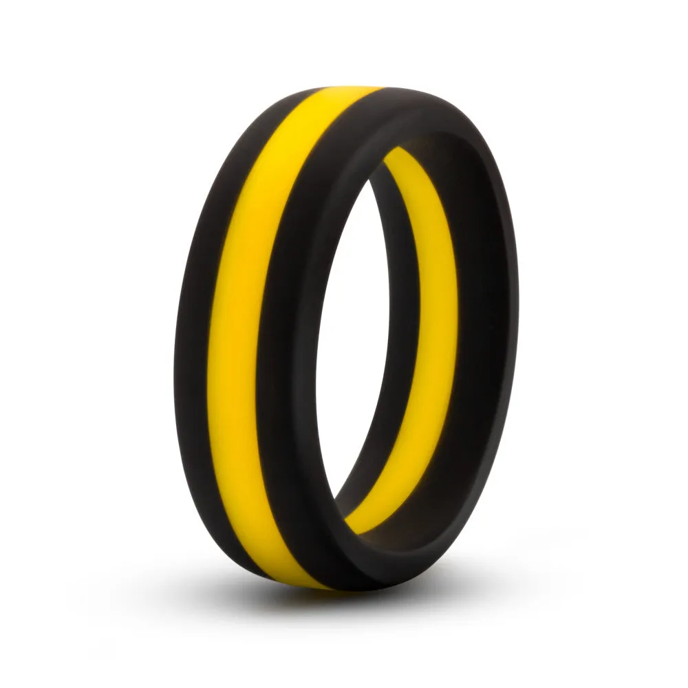 Performance By Blush® | Pro: Yellow & Black Penis Rings - Made with Purio™ Silicone (2-Pack)