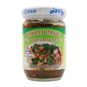 POR KWAN Chilli Paste With Sweet Basil Leaves 200g