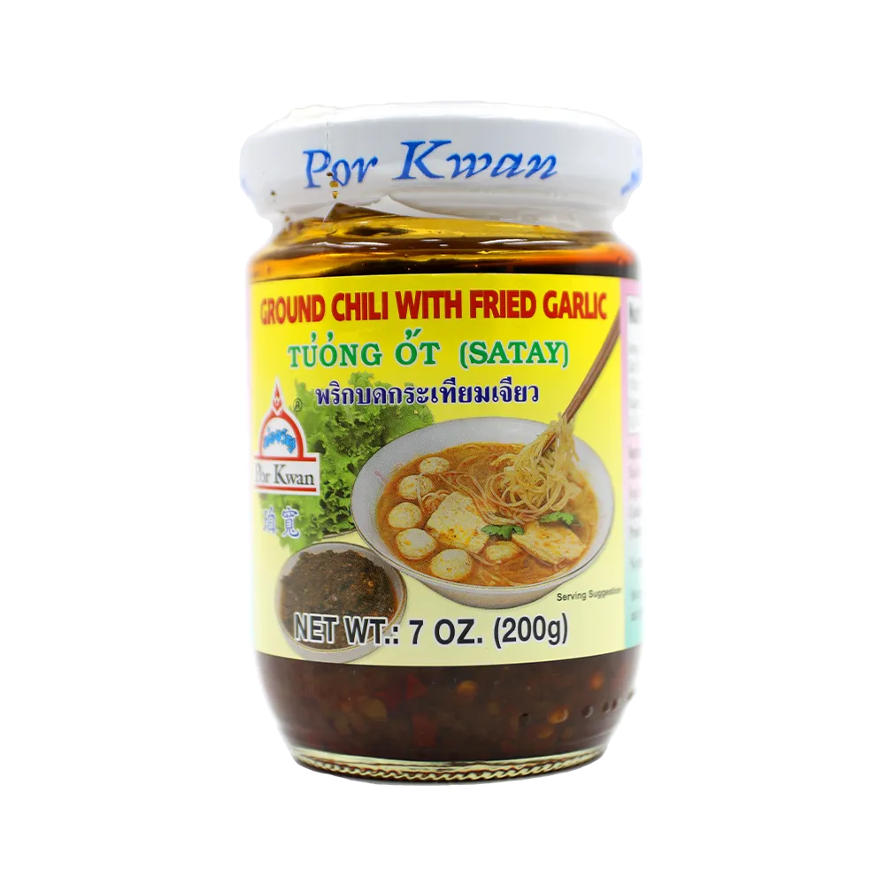 POR KWAN Ground Chili With Fried Garlic 200g (Case 24)