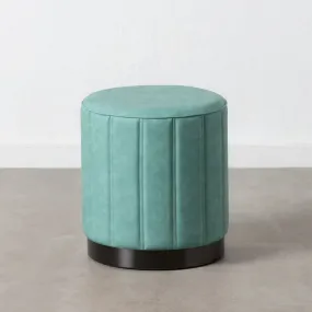 Pouffe Blue Synthetic Leather 38 x 38 x 42 cm DMF