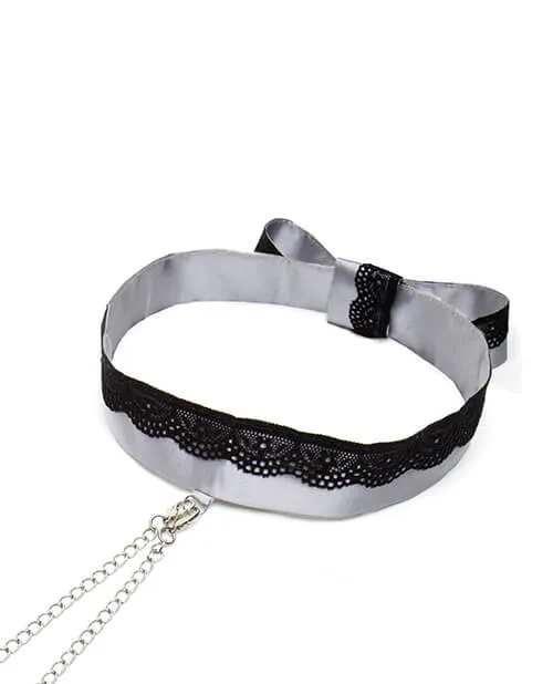 "Play Nice" Satin Collar with Nipple Clamps