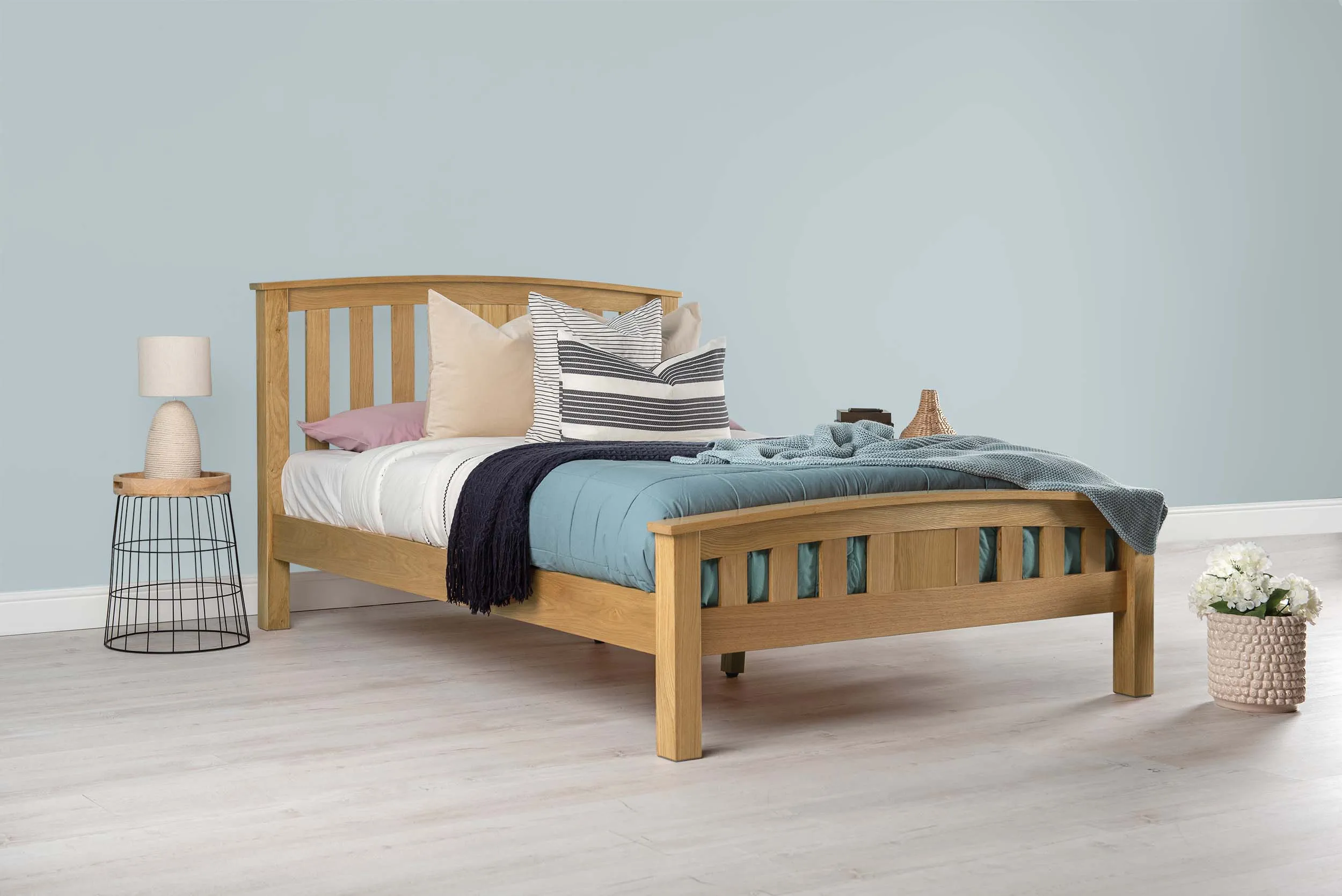 Royal Ascot Solid Natural Oak Bed Frame - 4ft Small Double