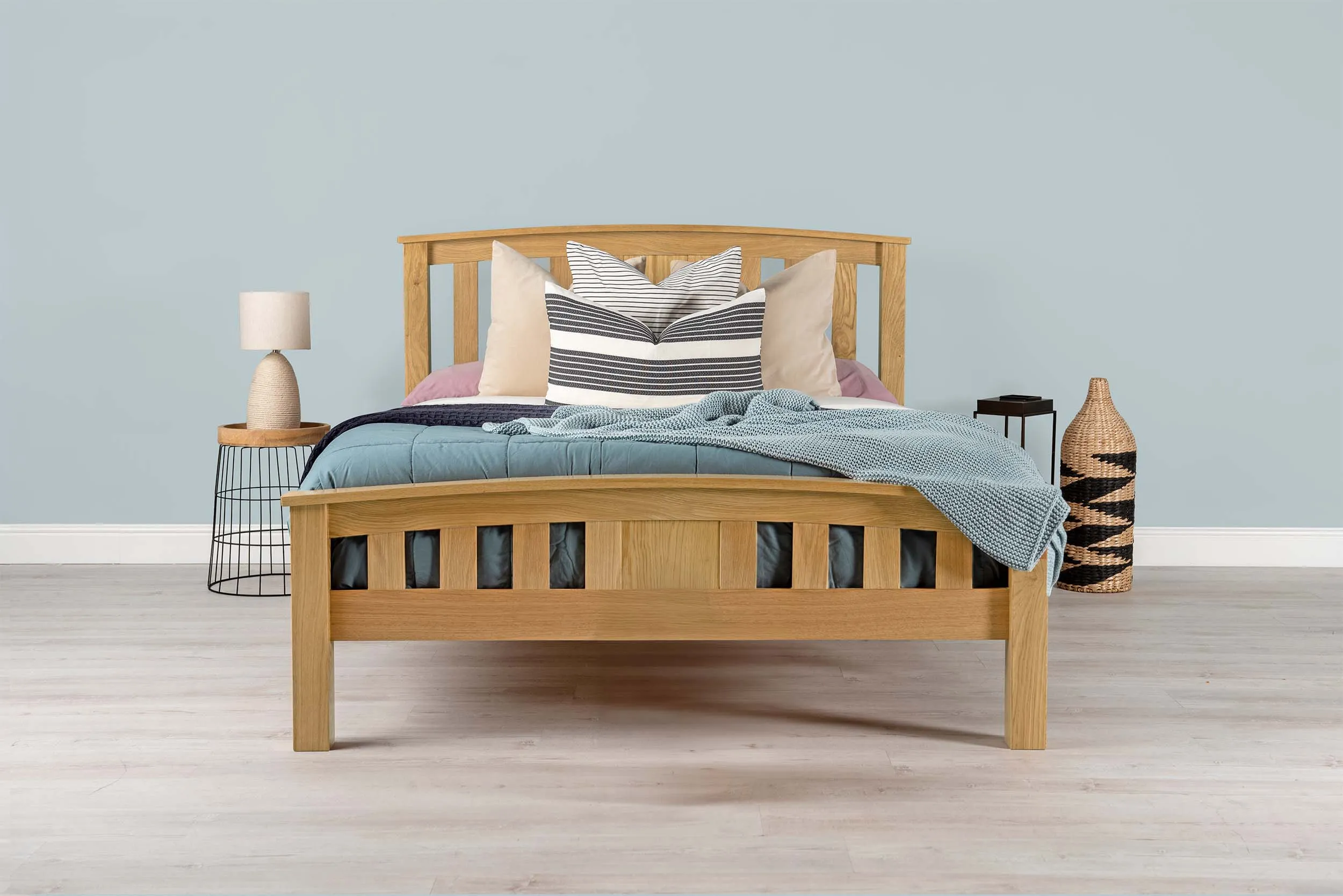 Royal Ascot Solid Natural Oak Bed Frame - 4ft Small Double