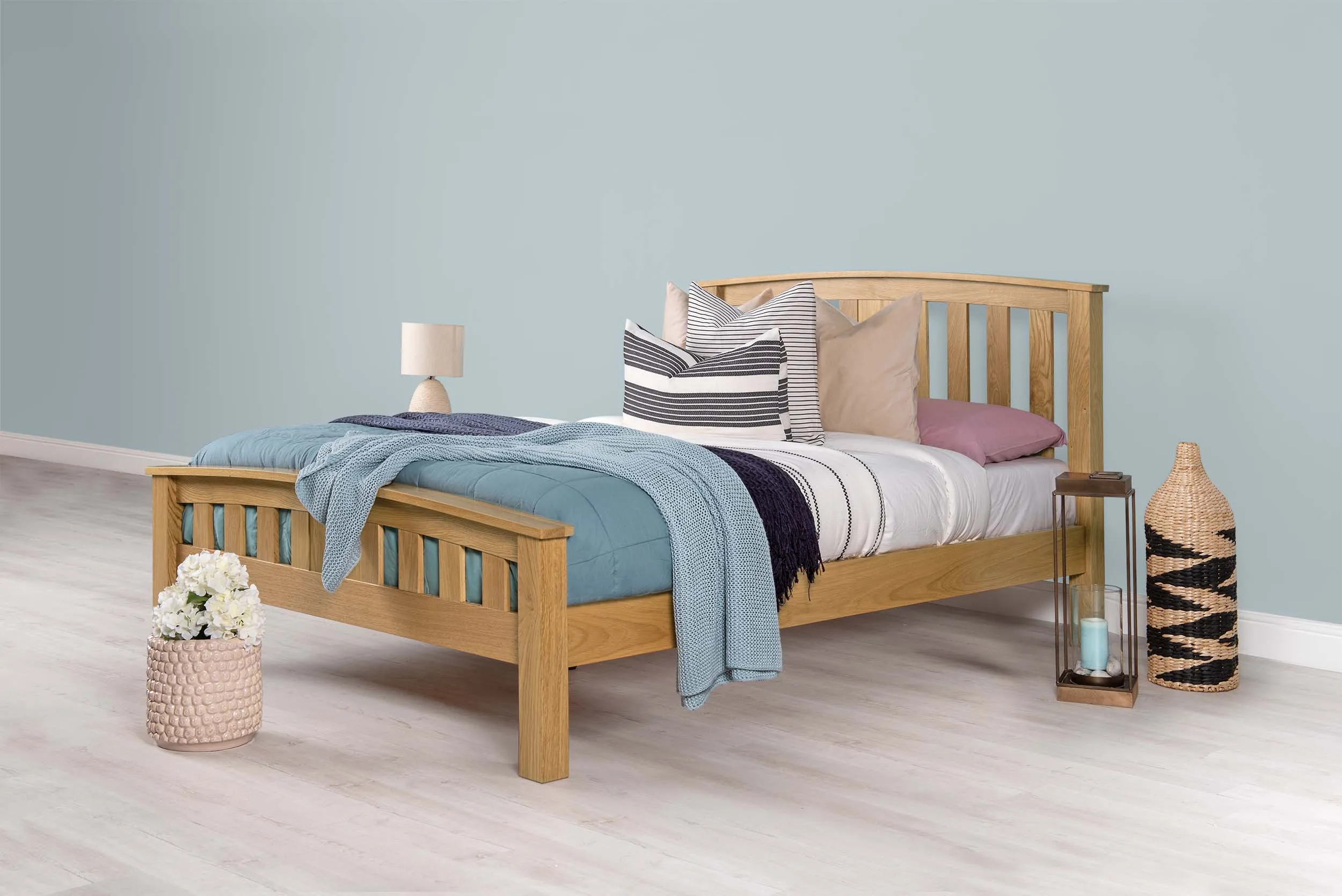 Royal Ascot Solid Natural Oak Bed Frame - 4ft Small Double