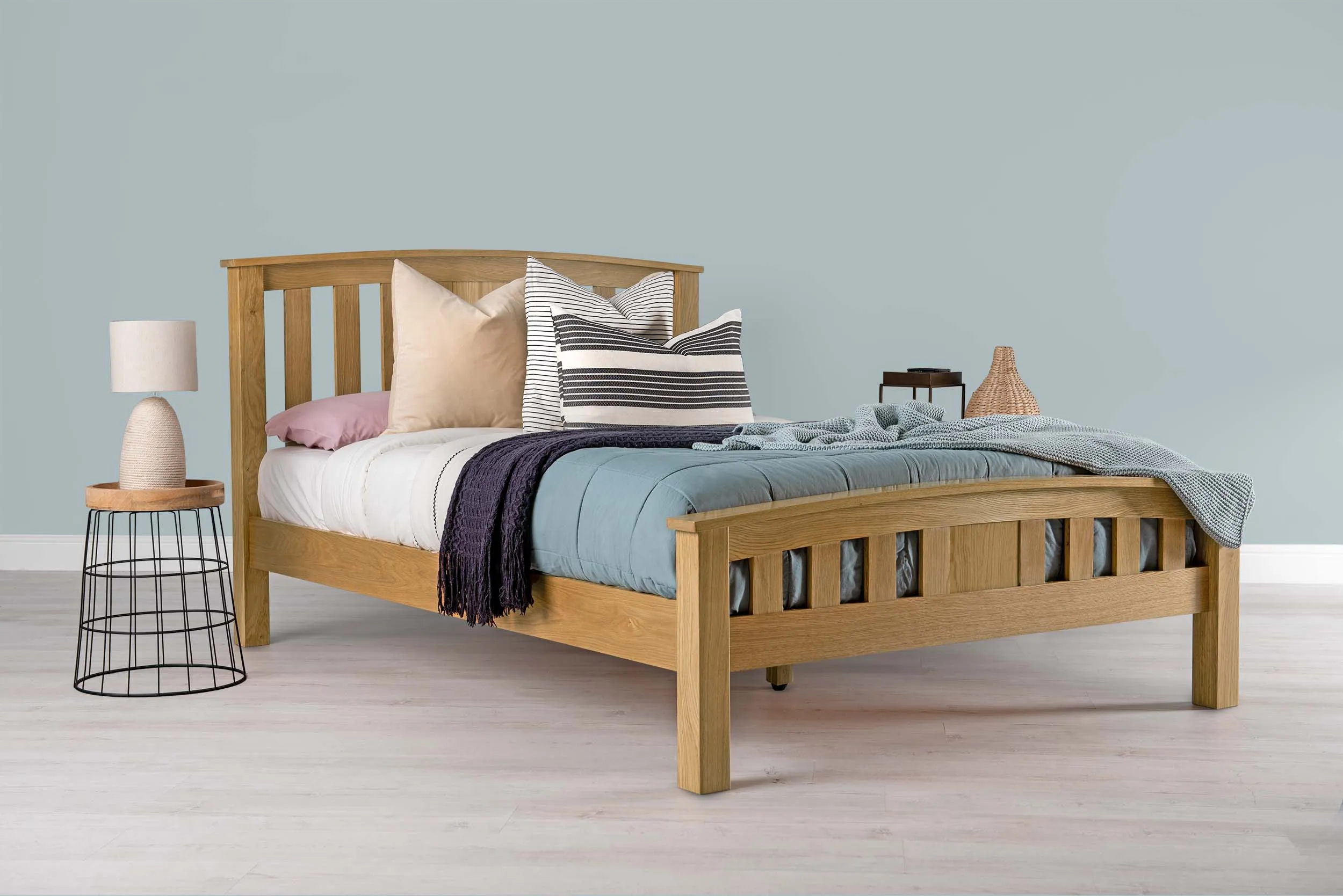 Royal Ascot Solid Natural Oak Bed Frame - 4ft Small Double