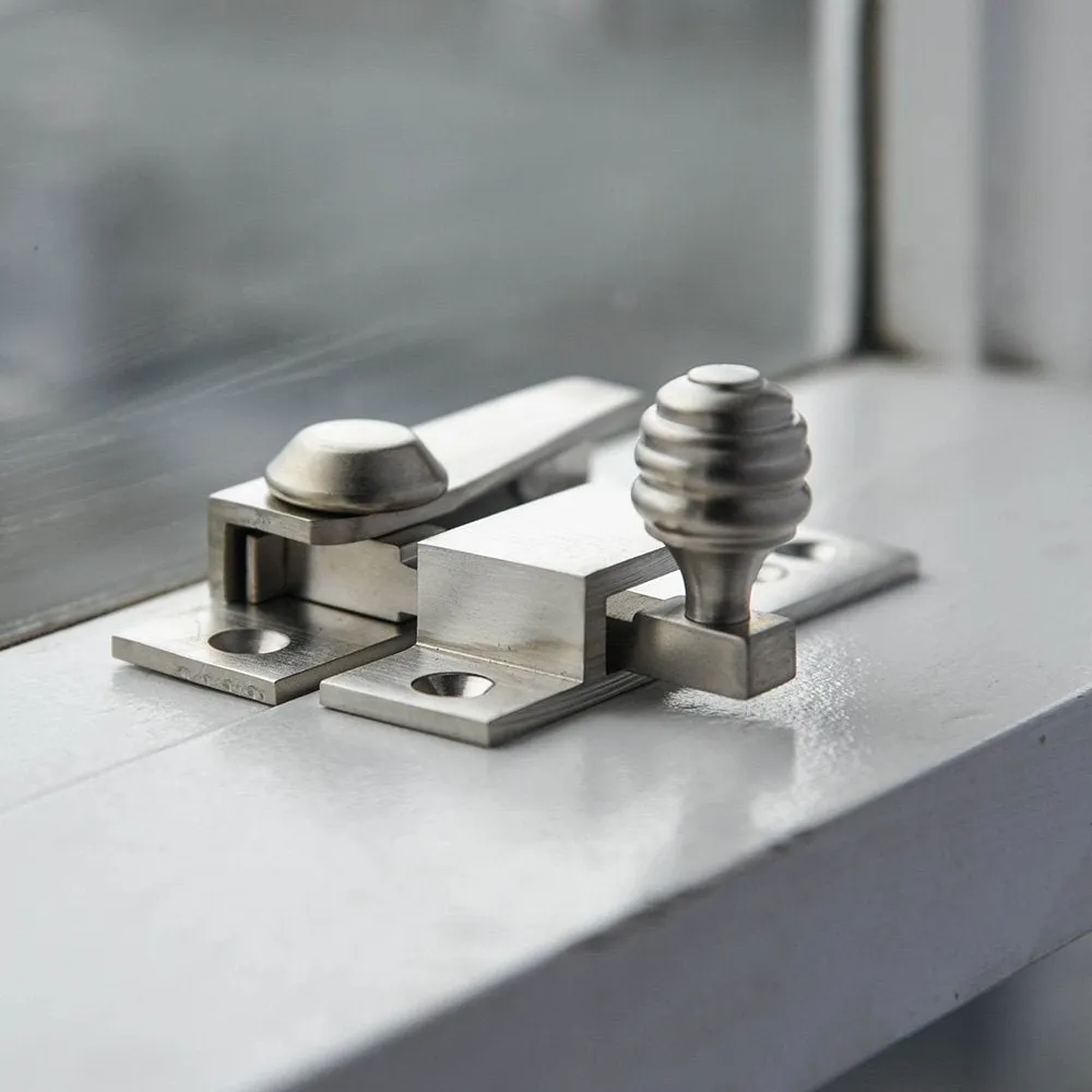 Satin Nickel Beehive Sash Window Fastener