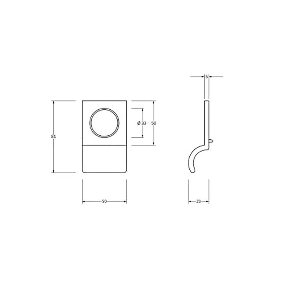 Satin Stainless Steel Square Cylinder Latch Pull